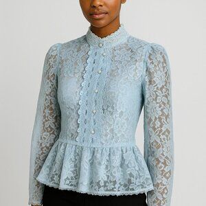 Gunne Sax Gold Label XS | VNT Lace Blouse | Victorian Prairie Top | Cottagecore